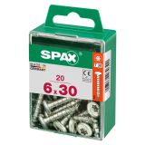 VIJAK CILINDRIČNA GLAVA SPAX TRX 6X30 V ZAVITKU 20 KOS