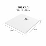 TUŠ KAD HIDRONATUR CLASSIC S SIFONOM 100X100