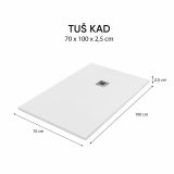 TUŠ KAD HIDRONATUR CLASSIC S SIFONOM 70X100