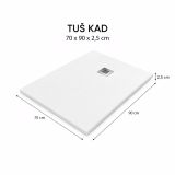 TUŠ KAD HIDRONATUR CLASSIC S SIFONOM 70X90