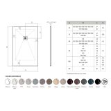 TUŠ KAD HIDRONATUR CLASSIC S SIFONOM 80X170
