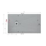 TUŠ KAD HIDRONATUR CLASSIC S SIFONOM 80X170