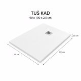 TUŠ KAD HIDRONATUR CLASSIC S SIFONOM 90X100