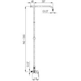 TUŠ SISTEM BLITZ EDDY S 2227 S CEVJO, ROČNO IN NADGLAVNO PRHO