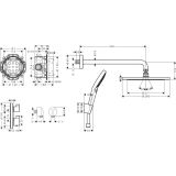 TUŠ SISTEM HANSGROHE HG CROMA SET ZA PRHO 280 1 JET ECOSTAT S