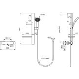 TUŠ SISTEM IDEAL STANDARD CT ALU+ RENO 600 2F/100 IF/1750 8L SI