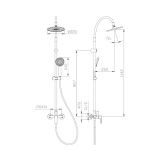 TUŠ SISTEM INTER CERAMIC ALISADO SILIKON/MEDENINA MAT ČRNA