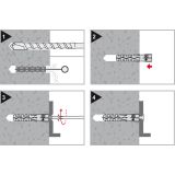ZIDNI VLOŽEK Z VIJAKOM TUVT 5X25 NYLON + UN.VIJ ZAV=20KOS