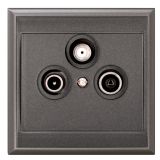 TV / AUDIO VTIČNICA LUNE TV/RF/SAT PREHODNA ANTRACIT