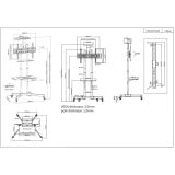 TV NOSILEC / VOZIČEK MANHATTAN 94-178 CM 50 KG