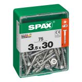 UNIVERZALNI VIJAK SPAX TX 3.5X30 WIROX A2F V ZAVITKU 75KOS
