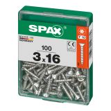 UNIVERZALNI VIJAK SPAX TX 3X16 WIROX A2F V ZAVITKU 100 KOS