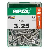 UNIVERZALNI VIJAK SPAX TX 3X25 WIROX A2F V ZAVITKU 100 KOS