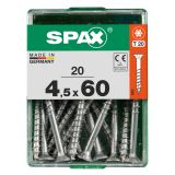 UNIVERZALNI VIJAK SPAX TX 4.5X60 WIROX A2F V ZAVITKU 20 KOS