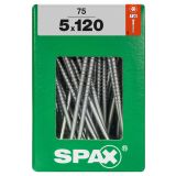 UNIVERZALNI VIJAK SPAX TX 5X120 WIROX A2F V ZAVITKU 75 KOS