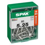 UNIVERZALNI VIJAK SPAX TX 5X25 WIROX A2F V ZAVITKU 60 KOS