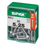 UNIVERZALNI VIJAK SPAX TX 5X25 WIROX A2F V ZAVITKU 60 KOS