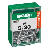 UNIVERZALNI VIJAK SPAX TX 5X30 WIROX A2F V ZAVITKU 50 KOS