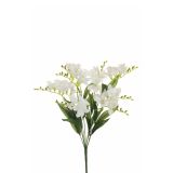 UMETNO CVETJE EVERGREENS FREZIJA V ŠOPKU BELA 50 CM
