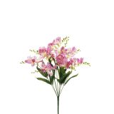 UMETNO CVETJE EVERGREENS FREZIJA V ŠOPKU LILA 50 CM