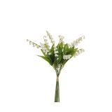 UMETNO CVETJE EVERGREENS LILIJA V ŠOPKU Z ZELENJEM BELA 36 CM