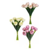 UMETNO CVETJE EVERGREENS TULIPAN V ŠOPKU MIX 37 CM