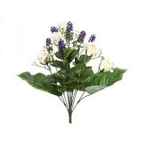 UMETNO CVETJE VRTNICA ŠOPEK RDEČ Z LAVANDO