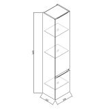 UMIVALNIŠKA ENOTA KOLPA SAN I 1650 IMAN ANTRACIT Z VRATI