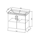 UMIVALNIŠKA ENOTA KOLPA SAN OUE 80 GRAY/OAK