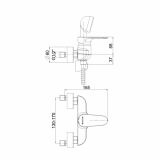 UNITAS ENOROČNA ARMATURA ZA TUŠ/KAD S TUŠ ROČKO INFINITY