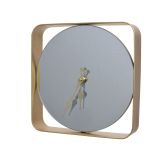 STENSKA URA URA Z ZRCALOM 24X24 CM ZLATA