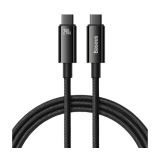BASEUS PODATKOVNI KABEL CAWJ040201 TUNGSTEN GOLD QC TYPE C NA TYPE C 240W 3M - ČRN