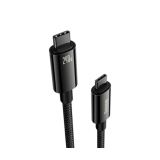 BASEUS PODATKOVNI KABEL CAWJ040201 TUNGSTEN GOLD QC TYPE C NA TYPE C 240W 3M - ČRN