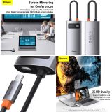 USB RAZDELILEC (HUB) BASEUS HUB POSTAJA 4V1 USB-C BASEUS USB/HDMI/USB-C PD