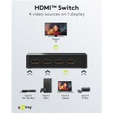 USB RAZDELILEC (HUB) GOOBAY HDMI 4 NA 1 4K PRETVORNIK