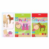 USTVARJALNI SET RAYHER SESTAVLJANKA GRAD / KONJ LESENI PUZZLI