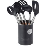 KUHINJSKI PRIPOMOČEK EH GARNITURA 7/1 V STOJALU ČRNA MAT
