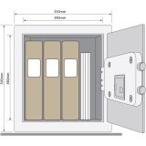 YALE TREZOR VALUE LARGE; VXŠXD 390X350X360 MM, 14,8 KG, 40 L,  Z ELEKTRONSKA KLJUČAVNICA IN DVEMA KLJUČEMA, ČRNI.