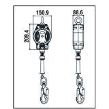 VARNOSTNA VRV KRATOS HELIXON ŽIČNA VRV 7M - FA2040207B