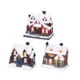 VASICA DECORIS HIŠKA Z LED LUČKO 9 L 8X13.5X13 CM, SORTIRANO