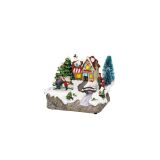 VASICA LUMINEO HIŠKA Z REKO 16X19X15 CM SORT