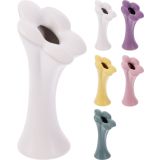 VAZA EH KERAMIČNA V OBLIKI ROŽE, SORTIRANE BARVE 22CM