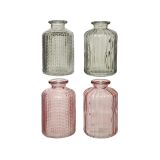 STEKLENA VAZA DECORIS VAZA STEKLENA, 2 BARVI 2 VZORCA, SORT