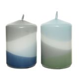 TOP SVEČA DECORIS VEČBARVNA MODRA, FI 7 CM VIŠINA 10 CM, SORT