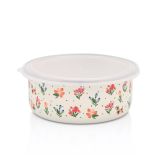 VEČNAMENSKA CILINDRIČNA POSODA ZA SHRANJEVANJE S PLASTIČNIM POKROVOM 16 CM/1,7 L, CVETLIČNE RADOSTI