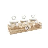 VEČNAMENSKA DOZA SET 3 DOZ S POKROVOM V LESENEM ZABOJČKU