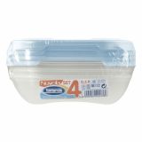 POSODA ZA SHRANJEVANJE TONTARELLI 3X15 L NUVOLA 21.4X15X6CM PRAVOKOTNA ACQUA TRANSP