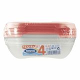 VEČNAMENSKA DOZA TONTARELLI 3X15 L NUVOLA 21.4X15X6CM PRAVOKOTNA CORAL TRANSP