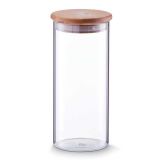 VEČNAMENSKA DOZA ZELLER PRESENT 1400 ML STEKLENA Z BAMBOO POKROVOM