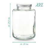 POSODA ZA SHRANJEVANJE ZELLER PRESENT 7000 ML STEKLENA S KOVINSKIM POKROVOM